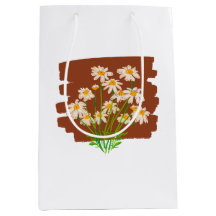 Rustic floral design on brown background