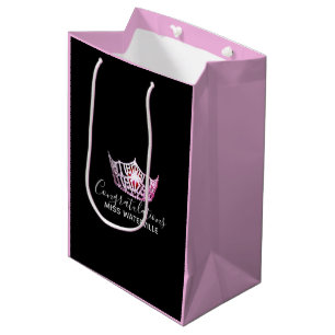 Sac Cadeau Moyen Sac-cadeau Miss America Pink Crown 2 Tone Pink