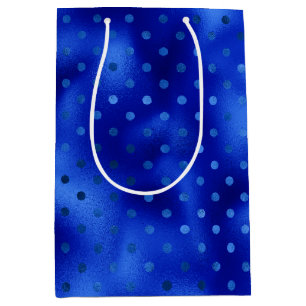 Sac Cadeau Moyen Sac-cadeau moyen Hanukkah à pois et feuille d'alum
