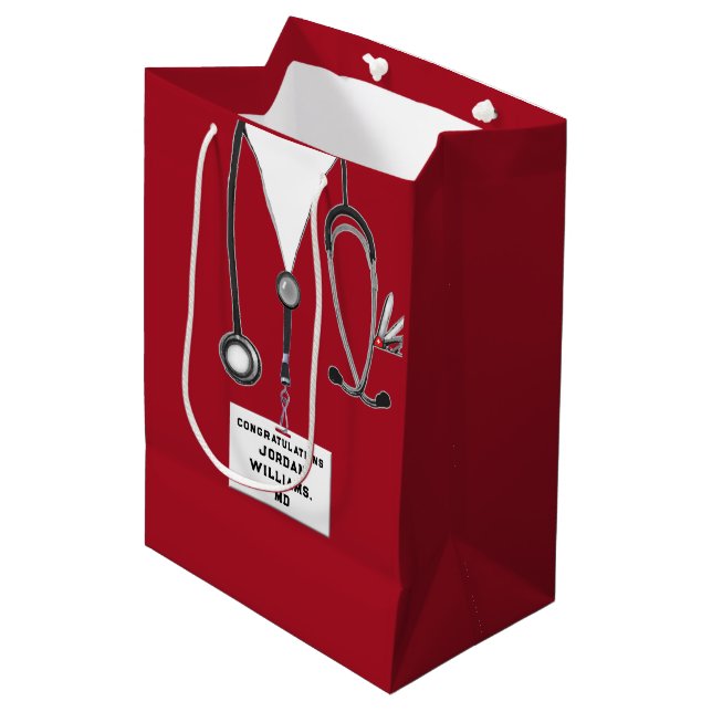 Sac Cadeau Moyen Sac-cadeau moyen pour les diplômés Médicale (Devant Angle)