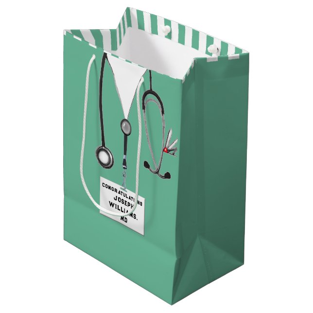 Sac Cadeau Moyen Sac-cadeau moyen pour les diplômés Médicale (Devant Angle)