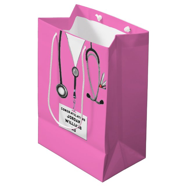 Sac Cadeau Moyen Sac-cadeau moyen pour les diplômés Médicale (Devant Angle)