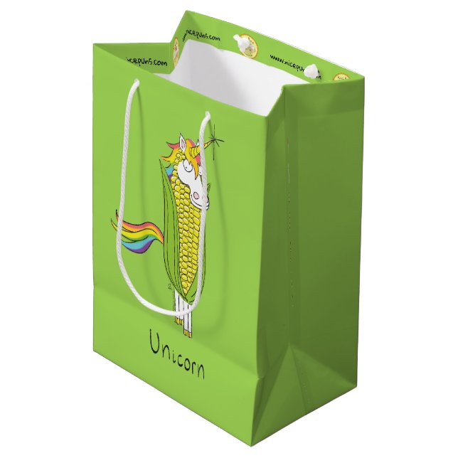 Sac Cadeau Moyen Sac-cadeau Unicorn Funny Corn (Devant Angle)