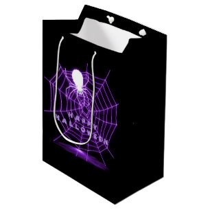 Sac Cadeau Moyen Sac-cadeau Web Black & Purple Halloween Spider