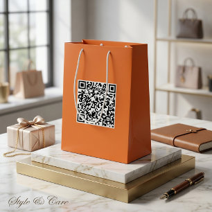 Sac Cadeau Moyen Sac personnalisé moyen avec code QR pour la promot