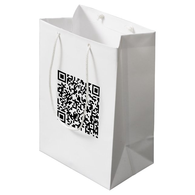 Sac Cadeau Moyen Sac personnalisé moyen avec code QR pour la promot (Devant Angle)