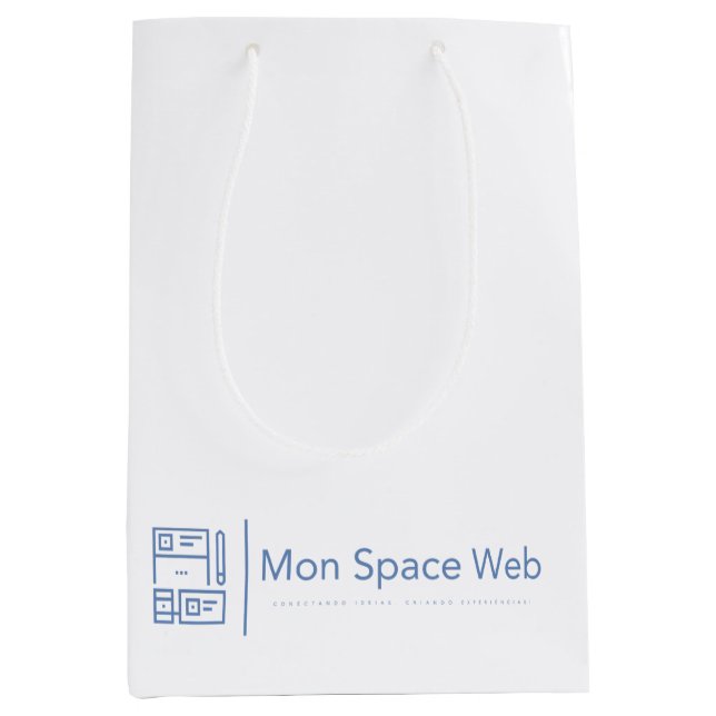Sac Cadeau Moyen Sacola para Presente Mon Space Web (Devant)