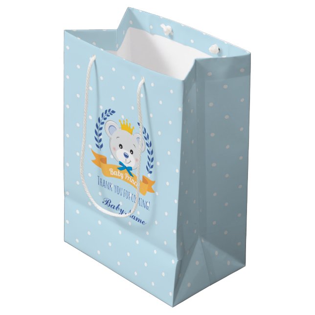Sac Cadeau Moyen Sacola para presentes “Baby Prince Bear ” (Devant Angle)