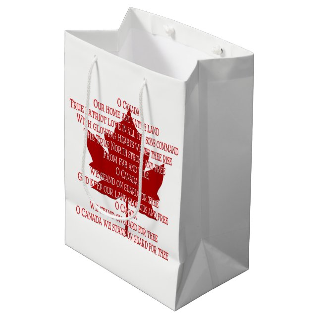 Sac Cadeau Moyen Sacs-cadeaux Canada Souvenir Sacs-cadeaux Canada H (Devant Angle)