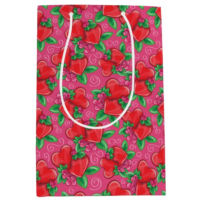 Sac Cadeau Moyen Sacs-cadeaux Coeurs et Amour Moyen (Devant)