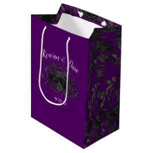 Sac Cadeau Moyen Sacs-cadeaux de Mariage gothique Rose violet et no