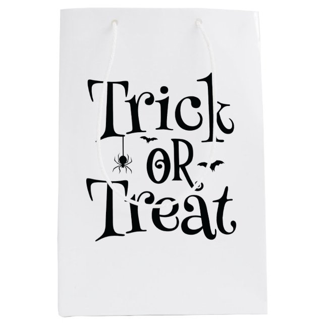 Sac Cadeau Moyen Sacs-cadeaux éffrayants Halloween ou Traiter - Per (Devant)
