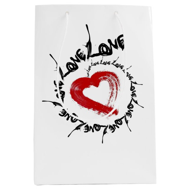 Sac Cadeau Moyen Sacs-cadeaux Love Hearts (Devant)