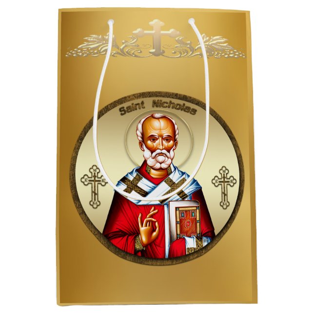Sac Cadeau Moyen Saint Nicolas (Devant)