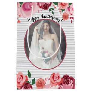 Sac Cadeau Moyen Saint-Valentin's Anniversaire Peinture Rose Photo