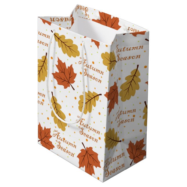 Sac Cadeau Moyen Saison d'automne  (Dos Angle)