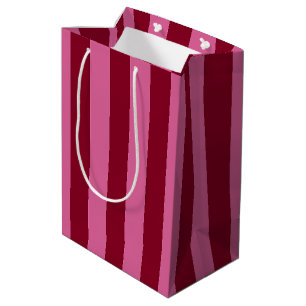 Sac Cadeau Moyen Salsa Flamingo Rayure Rose