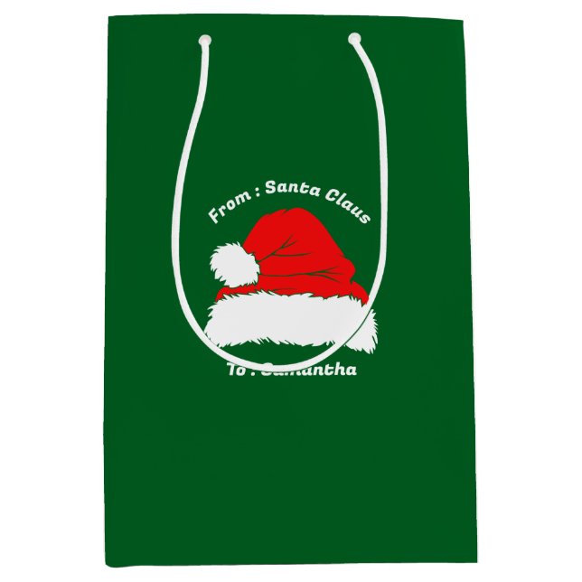 Sac Cadeau Moyen Santa Claus Christmas Gift (Devant)