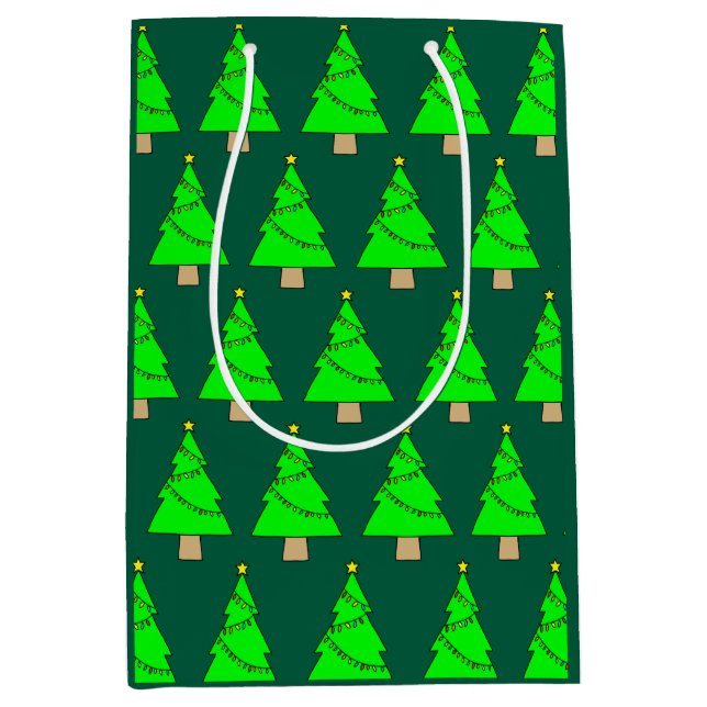 Sac Cadeau Moyen Sapin de Noël (Devant)