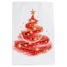 Sapin de Noël en spirale de paillettes rouges