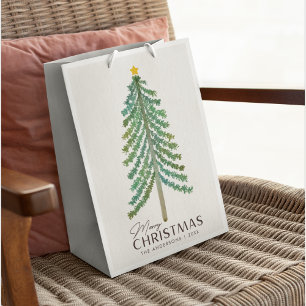 Sac Cadeau Moyen Sapin de Noël scandinave minimaliste