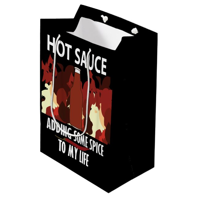 Sac Cadeau Moyen Sauce chaude Ketchup Fire Red Chili Pepper (Devant Angle)