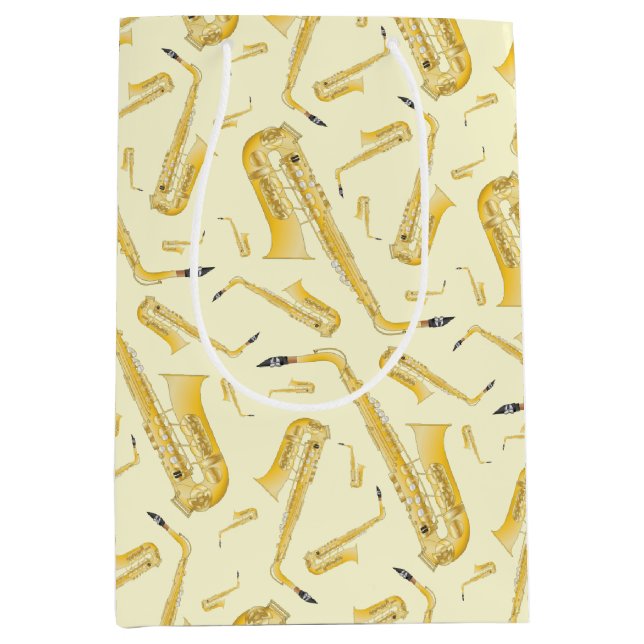 Sac Cadeau Moyen Saxophone Musicien Groupe Enseignant (Devant)