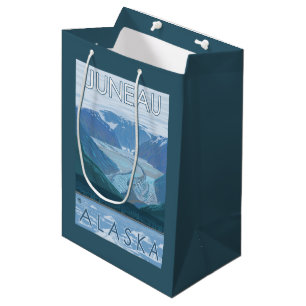 Sac Cadeau Moyen Scène de glacier - Juneau, Alaska