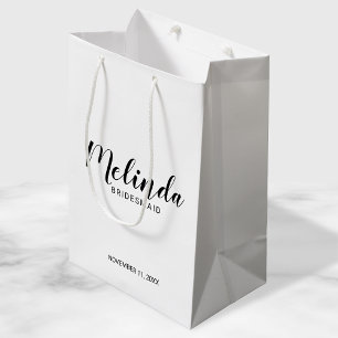 Sac Cadeau Moyen Script moderne, Bridesmaitres personnalisées