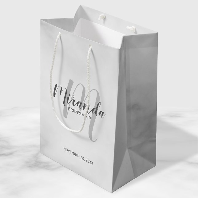 Sac Cadeau Moyen Script moderne, Bridesmaitres personnalisées (Créateur téléchargé)