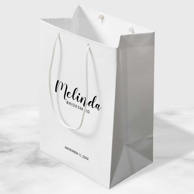 Sac Cadeau Moyen Script moderne, Bridesmaitres personnalisées (Créateur téléchargé)