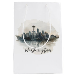 Sac Cadeau Moyen Seattle, Washington Skyline