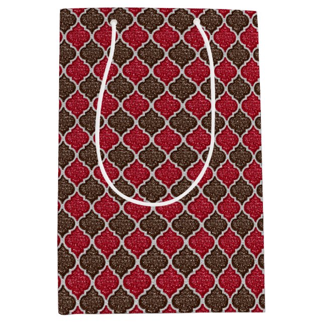 Sac Cadeau Moyen Séquines MQF - Sac-Chocolat-Cherry-GIFT M (Devant)