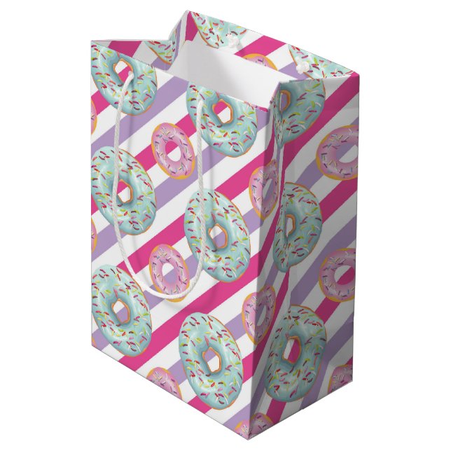 Sac Cadeau Moyen Série de donuts sucrés Design 1  (Dos Angle)