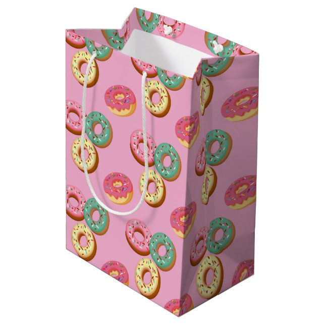 Sac Cadeau Moyen Série de donuts sucrés Design 7  (Dos Angle)
