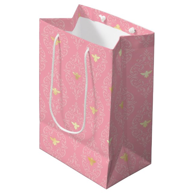 Sac Cadeau Moyen Série Princess Bee Design #3  (Devant Angle)