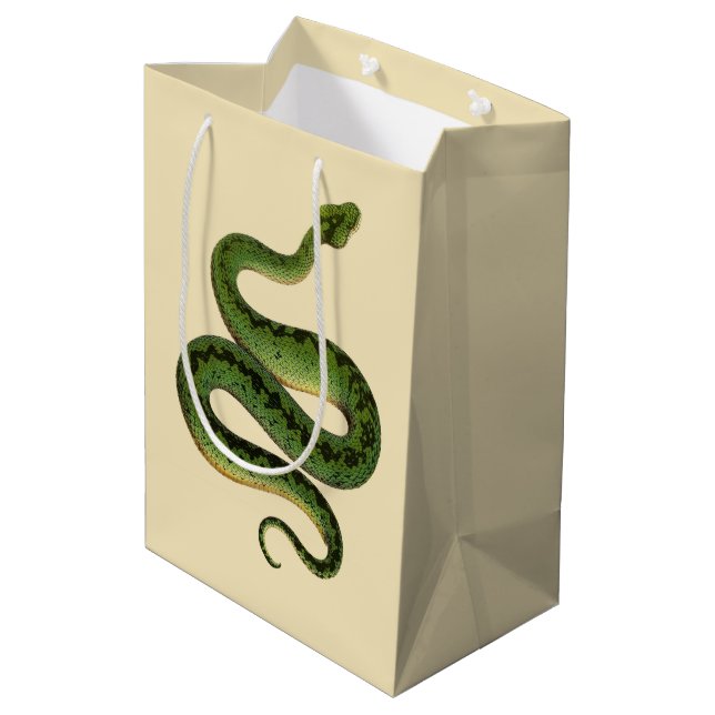 Sac Cadeau Moyen Serpent Vert (Dos Angle)