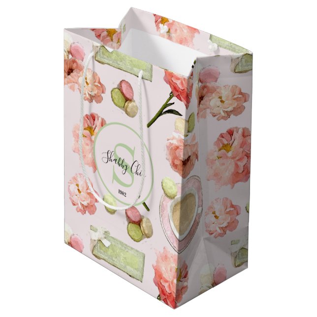 Sac Cadeau Moyen Set de Trendy Shabby Chic (Dos Angle)