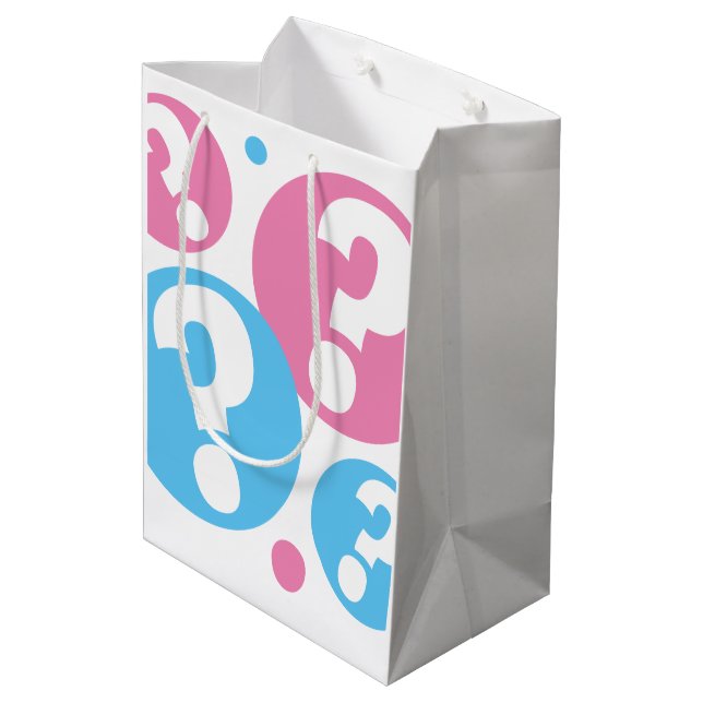 Sac Cadeau Moyen Sexe révéler baby shower garçon fille point d'inte (Dos Angle)