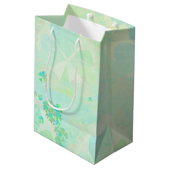 Sac Cadeau Moyen Shamrocks bruyants (Dos Angle)
