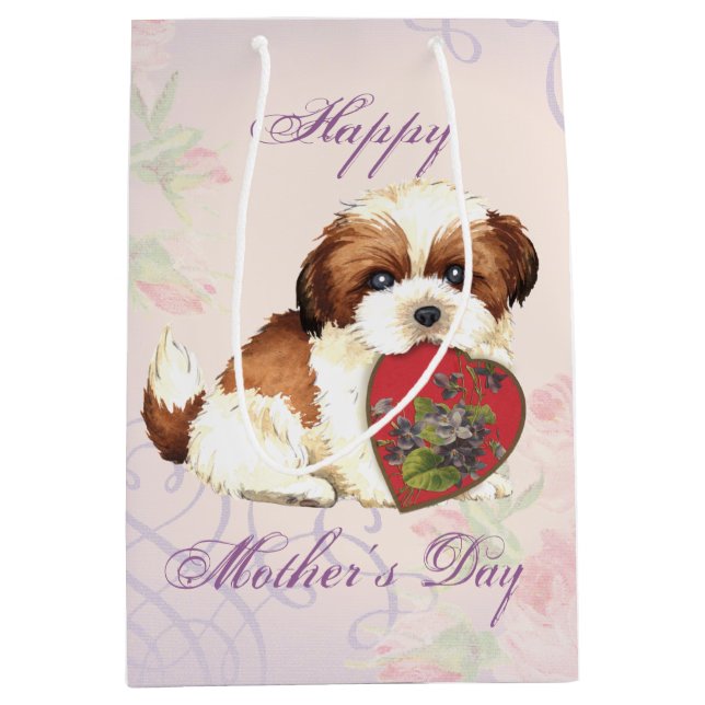 Sac Cadeau Moyen Shih Tzu Heart Mom (Devant)