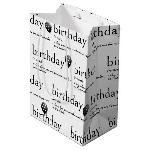 Sac Cadeau Moyen Signification du dictionnaire pour ANNIVERSAIRE