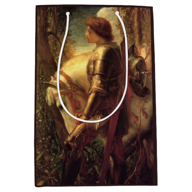 Sac Cadeau Moyen Sir Galahad (par George Frederick Watts) (Devant)