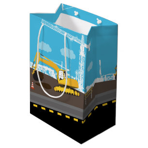 Sac Cadeau Moyen Site des camions de construction de camions d'exca