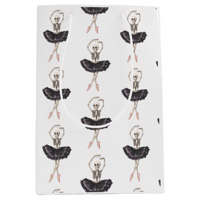 Sac Cadeau Moyen Skeleton Ballerina - Grace Éffrayante rencontre go (Devant)