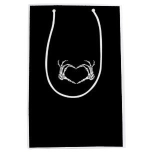 Sac Cadeau Moyen Skeleton Hands Heart Graphic