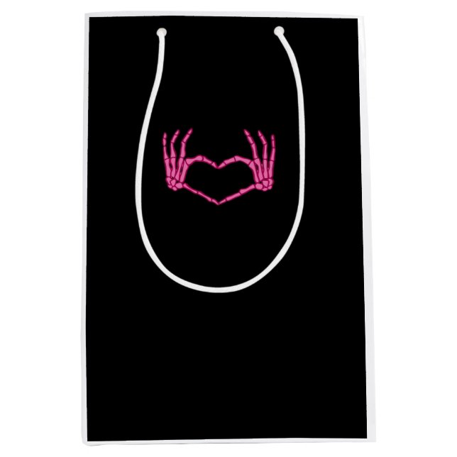 Sac Cadeau Moyen Skeleton Heart Hands Classic (Devant)