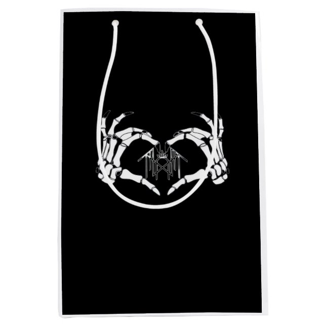 Sac Cadeau Moyen Skeletons Token Heart Hands (Devant)
