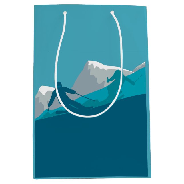 Sac Cadeau Moyen Ski alpin (Devant)