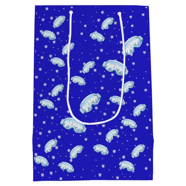 Sac Cadeau Moyen Ski Goggers Snowflake Dance (Dos)